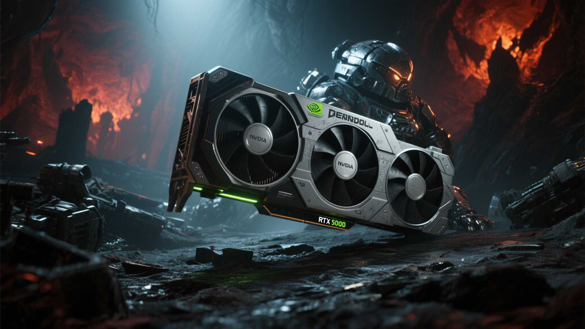 《毁灭战士:黑暗时代》联名RTX5090显卡震撼发布!致敬全新光追技术突破 作为庆祝新光追技术推出的重磅产品,这款R